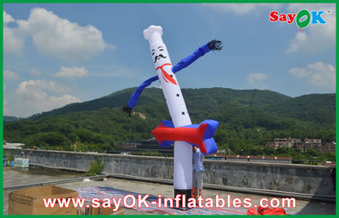 5m iklan Biru Putih Inflatable Air Dancer, Inflatable Air Dancer Masak Sky