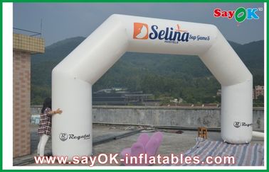 Putih 6 x 3M Inflatable Arch, Inflatable PVC Periklanan Hotel Arch