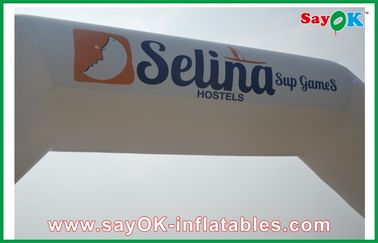 Putih 6 x 3M Inflatable Arch, Inflatable PVC Periklanan Hotel Arch
