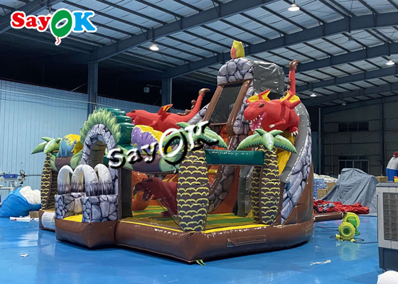 Hewan Dinosaurus Bertema Jurassic Inflatable Bounce Castle 1000D