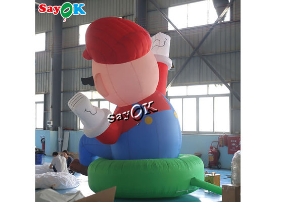 Blow Up Karakter Kartun 4m 13ft Raksasa Oxford Inflatable Super Mario Untuk Dekorasi Festival