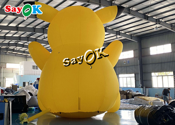 Kuning Pvc Airtight Inflatable Pikachu Model 6m 20ft Karakter Kartun Untuk Pesta Ulang Tahun