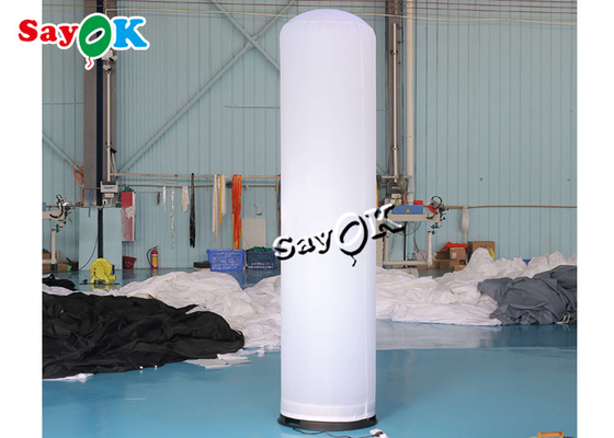 Kolom Pilar LED Tiup Putih Kustom Untuk Iklan