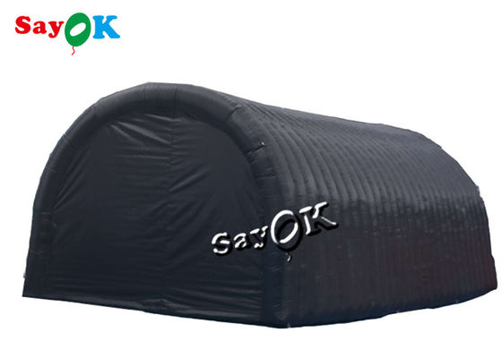 Berjalan di luar ruangan Tenda Inflatable ROHS 7.3m 24ft Hitam Tenda Saluran Inflatable Dengan Pintu