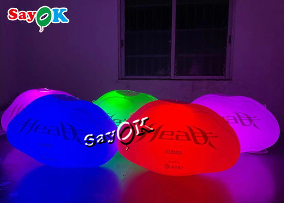 60cm Advertising Hanging Airtight Led Lighting Cloud Inflatable Dengan Pencetakan Logo