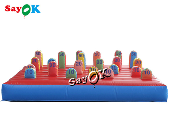 3m 10ft Outdoor Carnival Inflatable Ring Toss Game Dengan Pencetakan Logo