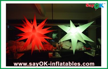 190T oxford Partai kain raksasa Inflatable Dekorasi Bintang Led Pencahayaan putih