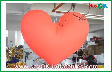 Acara Red Inflatable Led Heart Lighting Dekorasi / Led tiup Dekorasi