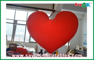 Acara Red Inflatable Led Heart Lighting Dekorasi / Led tiup Dekorasi