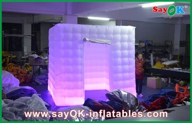 Harga pabrik Led 360 Photo Booth Enclosure Inflatable Backdrop Inflatable Photo Booth