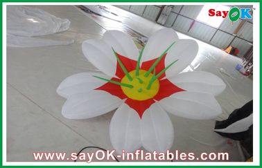 Kain putih 190T oxford Raksasa Inflatable Dekorasi Bunga Led Pencahayaan Untuk Partai