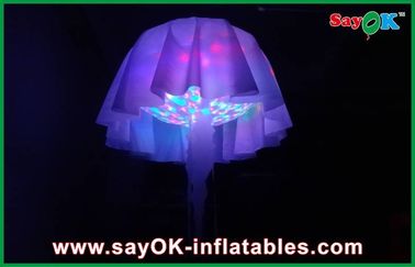 Nylon Kain Inflatable Led Pencahayaan Jellyfish Dekorasi, Dekorasi Pencahayaan