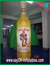 Polyester Yellow Inflatable Botol Anggur / inflatables komersial kelas