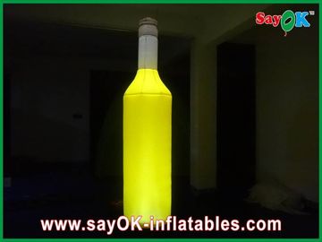 Polyester Yellow Inflatable Botol Anggur / inflatables komersial kelas