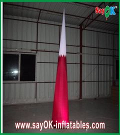 Dipimpin Pencahayaan Dia 1.5meters Inflatable Cone Dekorasi Untuk acara Red