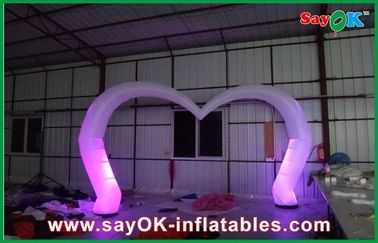 White Wedding Led Arch Dekorasi Inflatable bersinar Pencahayaan Disesuaikan