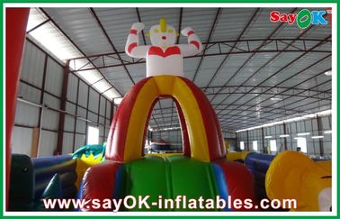 Oxford Cloth / PVC Outdoor Inflatable Bouncy Castle Untuk Amusement Park