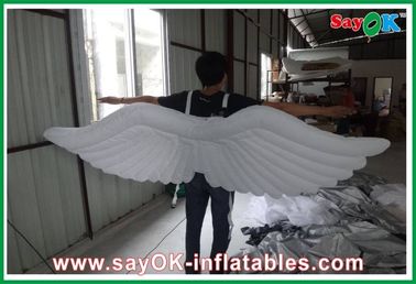 Putih Inflatable Wing Dengan Pencahayaan Led 1m / 1.5m Disesuaikan