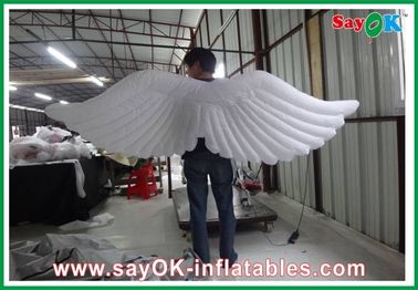 Putih Inflatable Wing Dengan Pencahayaan Led 1m / 1.5m Disesuaikan