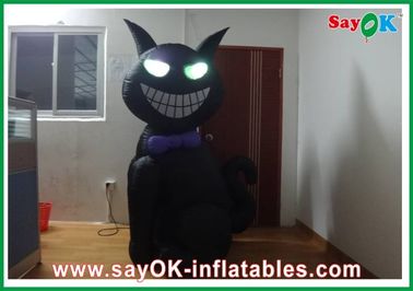 1m - 4m Inflatable Halloween Cat Dengan Led-Lighting Bouncers Rentals