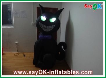 1m - 4m Inflatable Halloween Cat Dengan Led-Lighting Bouncers Rentals