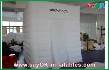 Inflatable Photo Booth Enclosure Advertising Square Photobooth Inflatable Satu Pintu Dengan Kain Oxford