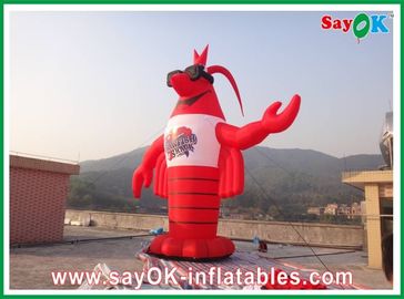 Karakter besar yang bisa dipadamkan Merah H3 - 8m PVC Lobster yang bisa dipadamkan Custom Giant Untuk Pameran