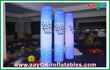 190T Nylon Kain Inflatable Pilar 2m Durable Dengan Led Pencahayaan