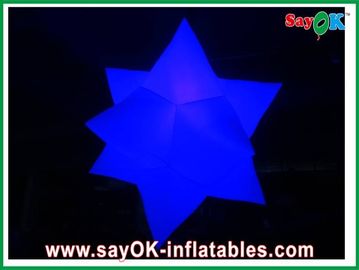 White Star Inflatable LED Light Dia 2m Nylon Kain Disesuaikan Untuk Partai