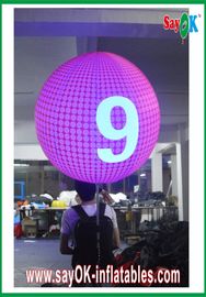 Disesuaikan Diameter 0.8m Inflatable Backpack Balon pink Untuk Iklan