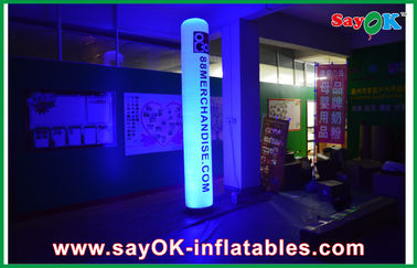 Pilar lurus Inflatable Pencahayaan Dekorasi H1 - 3m Nylon Kain Dengan Logo
