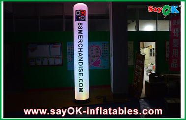 Pilar lurus Inflatable Pencahayaan Dekorasi H1 - 3m Nylon Kain Dengan Logo