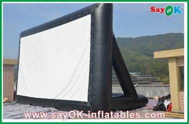Kain Proyeksi Layar Film Luar Ruangan Portabel Layar TV Tiup 6 X 3m Sertifikat CE / SGS