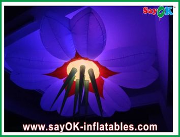Dekoratif Nylon Kain Inflatable Flower Diameter 2.5m Dengan Led Pencahayaan