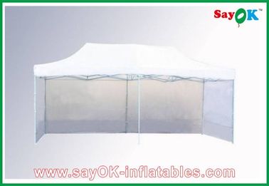 L6m x w3m Gazebo Tenda Folding Canopy Sun-tahan Dengan 3 dinding samping Iron Frames