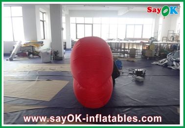 Red Unik Inflatable Pencahayaan Bibir Nylon Kain CE Air Blower Untuk Outdoor