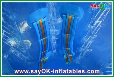 0.8mm PVC Inflatable Olahraga Permainan, Transparan / Biru Bumper Bola