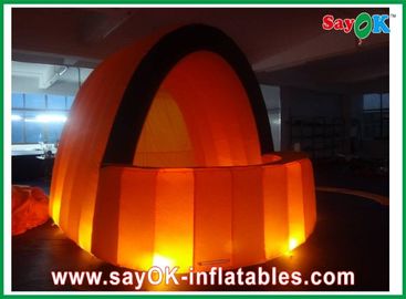 Inflatable Advertising Booth Orange Cloth Inflatalbe Bar Airproof Untuk Pub / Acara Dengan Lampu Led