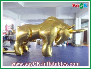 Cowboy Golden Event Inflatable Bull 0.5mm PVC Tarpaulin 4M - 8M Tinggi ROHS