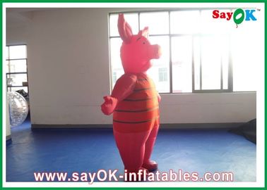 Balon Inflatable Iklan Karakter Kartun Inflatable tahan lama 0.5mm PVC Piglet Animasi Bergerak
