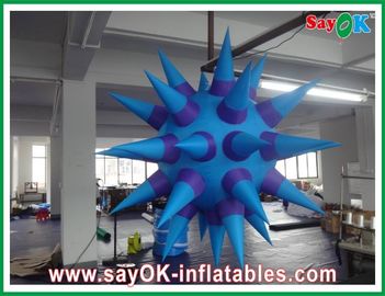 Hanging Inflatable Pencahayaan Dekorasi, Purple 2m Inflatable Led Bintang