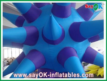 Hanging Inflatable Pencahayaan Dekorasi, Purple 2m Inflatable Led Bintang
