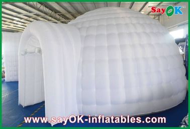 Inflatable Igloo Dome Inflatable Air Tent Kain Tahan Api Yang Kuat Dengan Lampu Led