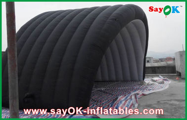 Tenda Udara Tiup Tahan Air Hitam Dengan Kain Oxford Dan Lapisan PVC Untuk Tenda Kerja Tiup Ourdoor