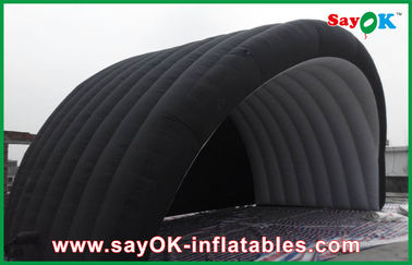 Tenda Udara Tiup Tahan Air Hitam Dengan Kain Oxford Dan Lapisan PVC Untuk Tenda Kerja Tiup Ourdoor