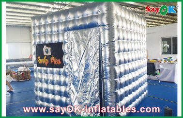 Mobile Photo Booth Silver Inflatable Photo Booth Oxford Cloth Tahan Air Dengan Cahaya
