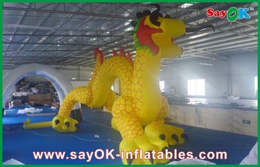 Iklan Inflatable Kartun Karakter, Cina Yellow Dragon Arch