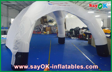 Pesta Hiburan Luar Ruangan Tenda Kubah Tiup Ketat Udara Segi Empat / Hexahonal PVC Untuk Periklanan