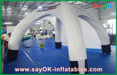Pesta Hiburan Luar Ruangan Tenda Kubah Tiup Ketat Udara Segi Empat / Hexahonal PVC Untuk Periklanan