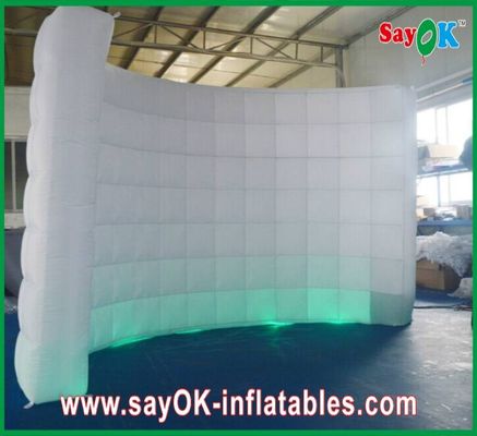 Rumah Inflatable Led Wall Inflatable Curved Lighting Wall Untuk Pesta Pernikahan Photo Wall Inflatable